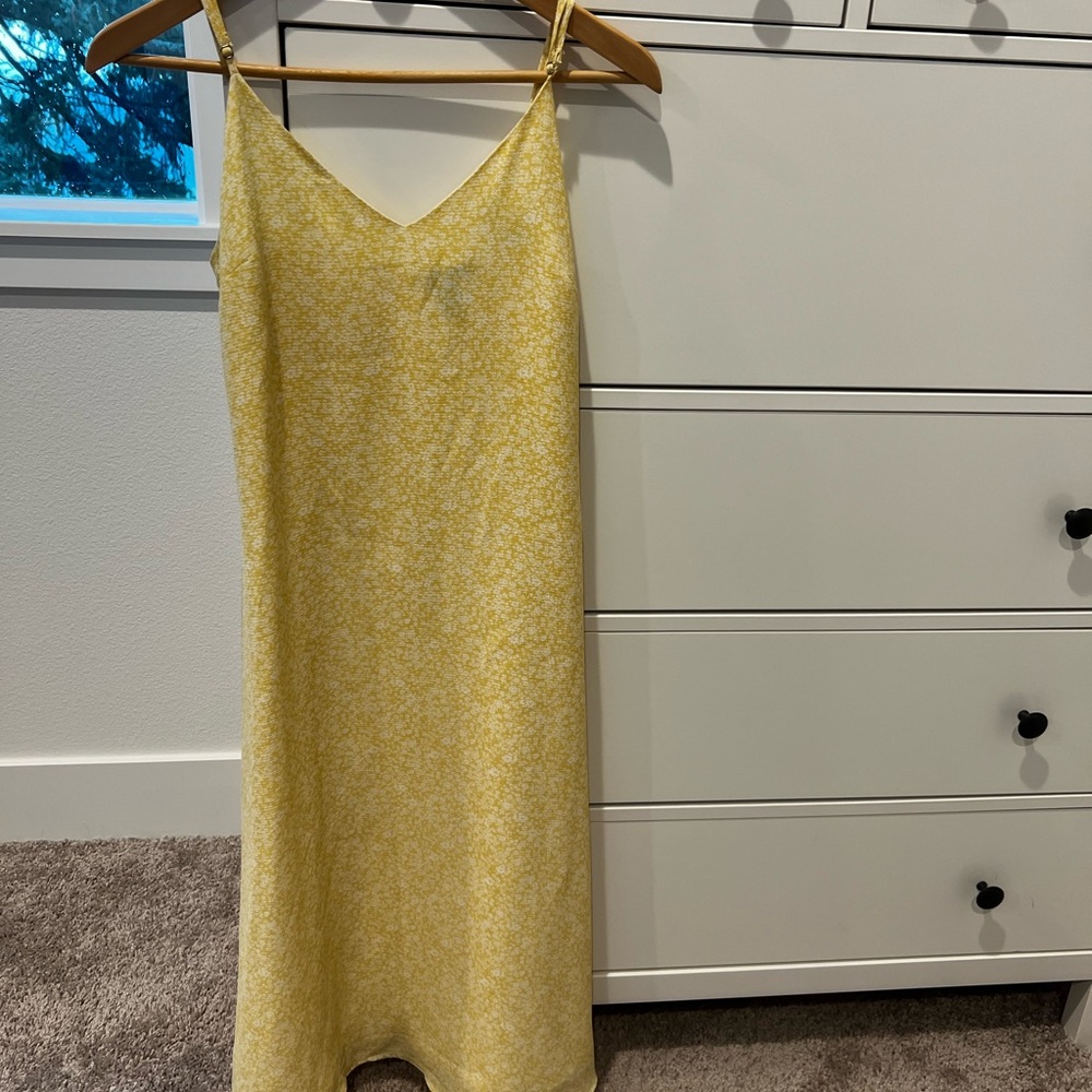 Yellow Floral Slip Dress